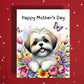 Mother's Day Card, Customizable: Shih tzu Dog