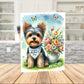 Mother's Day Printable Card: Yorkshire Terrier Dog with Bandana (Digital Download)