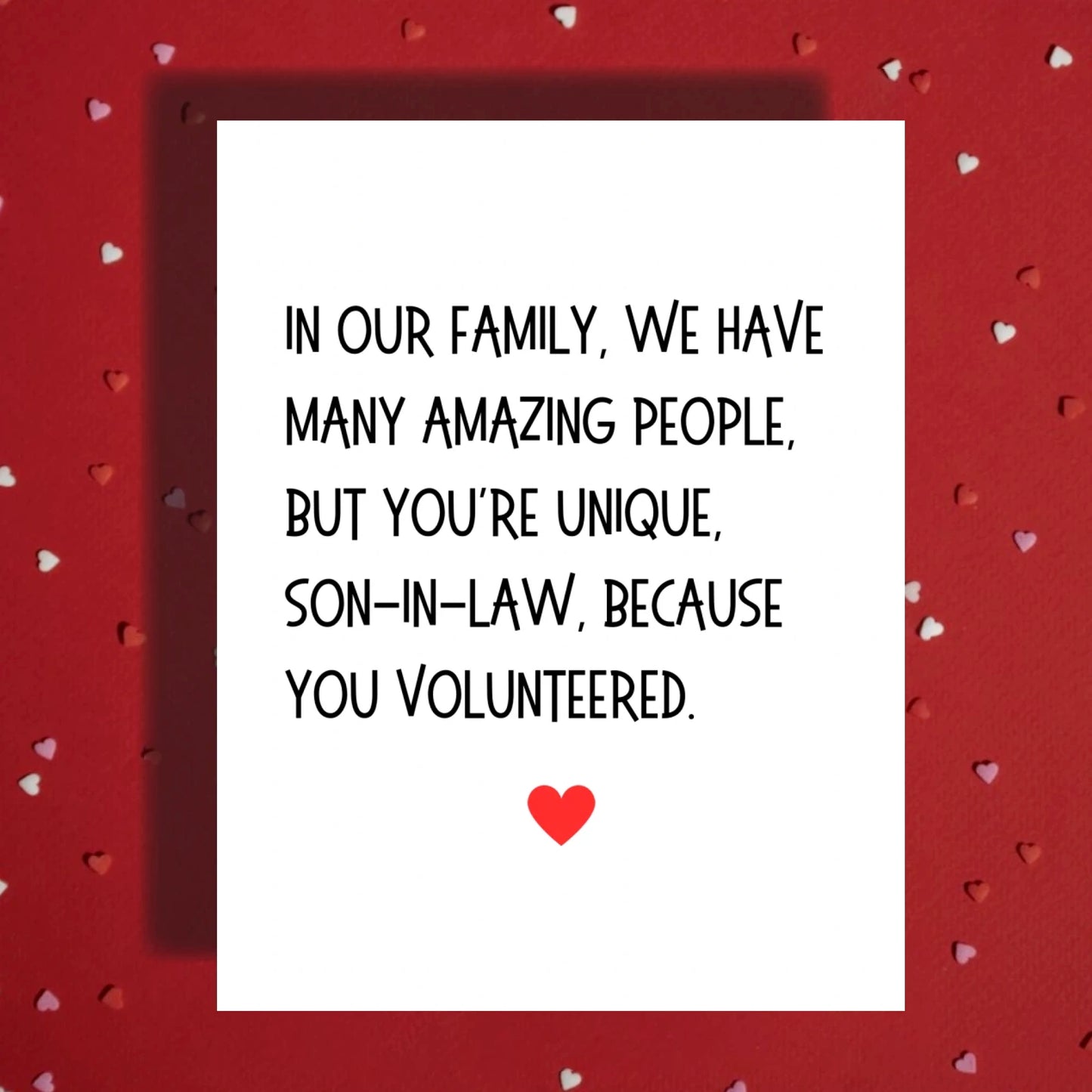 Son-in-Law Card: In Our Family