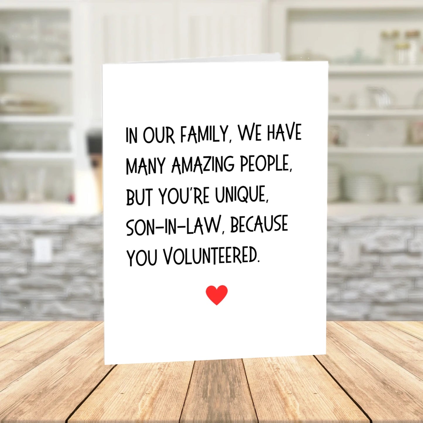 Son-in-Law Printable Card: In Our Family (Digital Download)