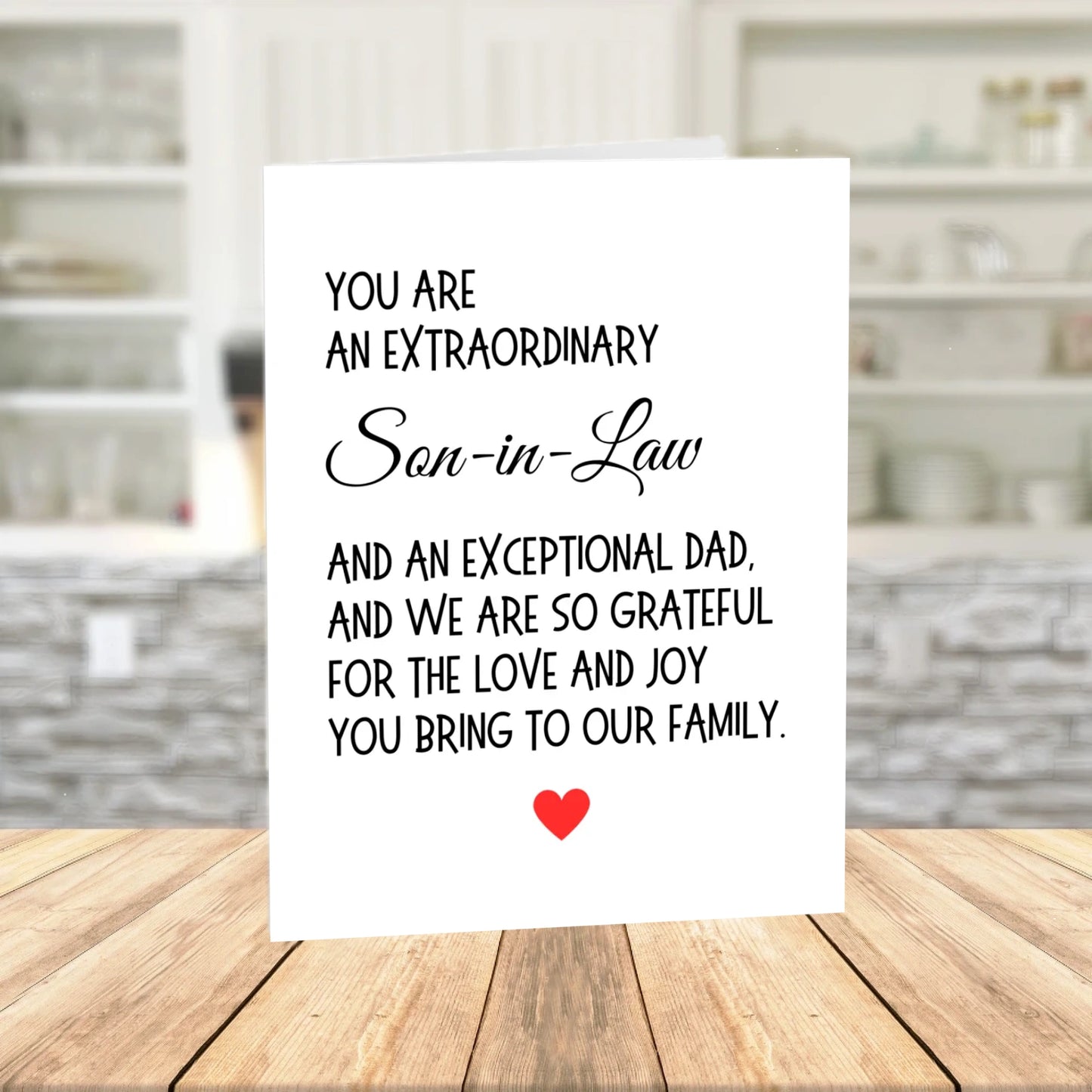 Son-in-Law Printable Card: You Are An Extraordinary Son-in-Law (Digital Download)