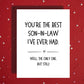 Son-in-Law Card: You're The Best Son-in-Law