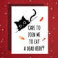 Thanksgiving Card: Care To Join Me - Cat