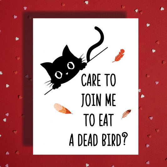 Thanksgiving Card: Care To Join Me - Cat