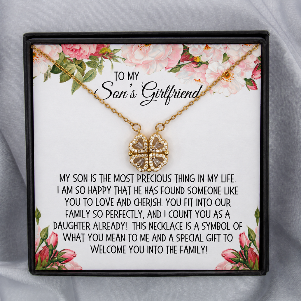 Son's Girlfriend Gift, Lucky in Love Necklace: My Son Is The Most Precious Thing