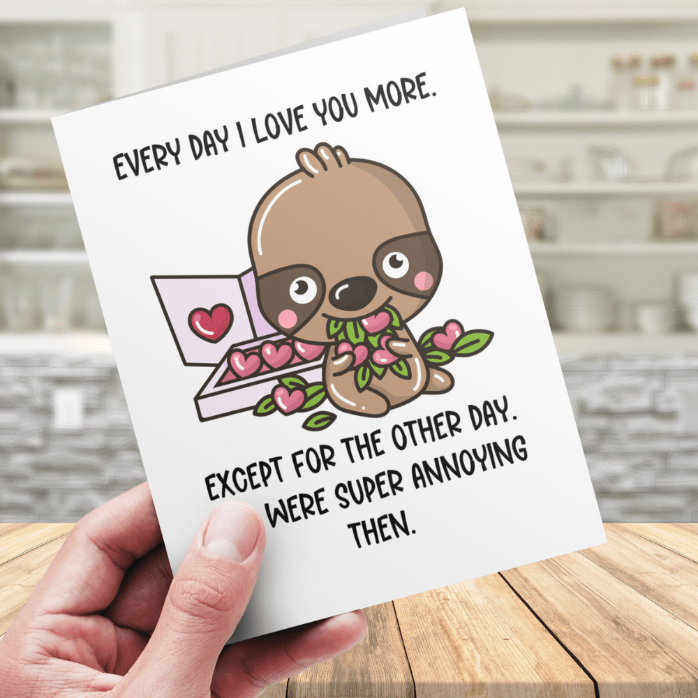 Couple Greeting Card: Every Day I Love You More...
