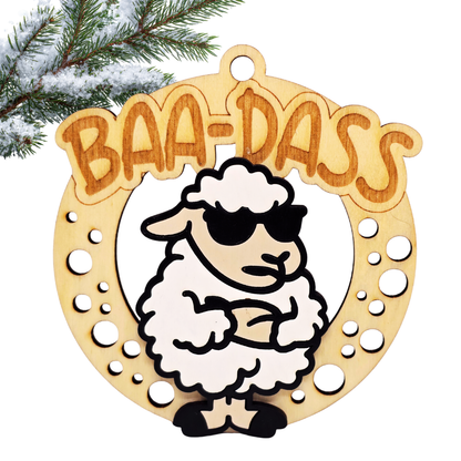 Christmas Funny Cheeky Wooden Ornament – 24 Designs Available