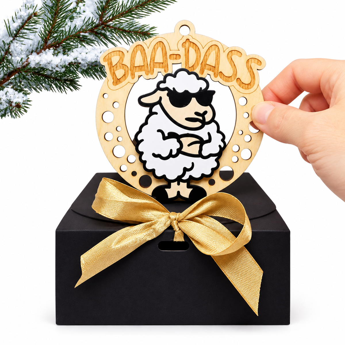Christmas Funny Cheeky Wooden Ornament – 24 Designs Available