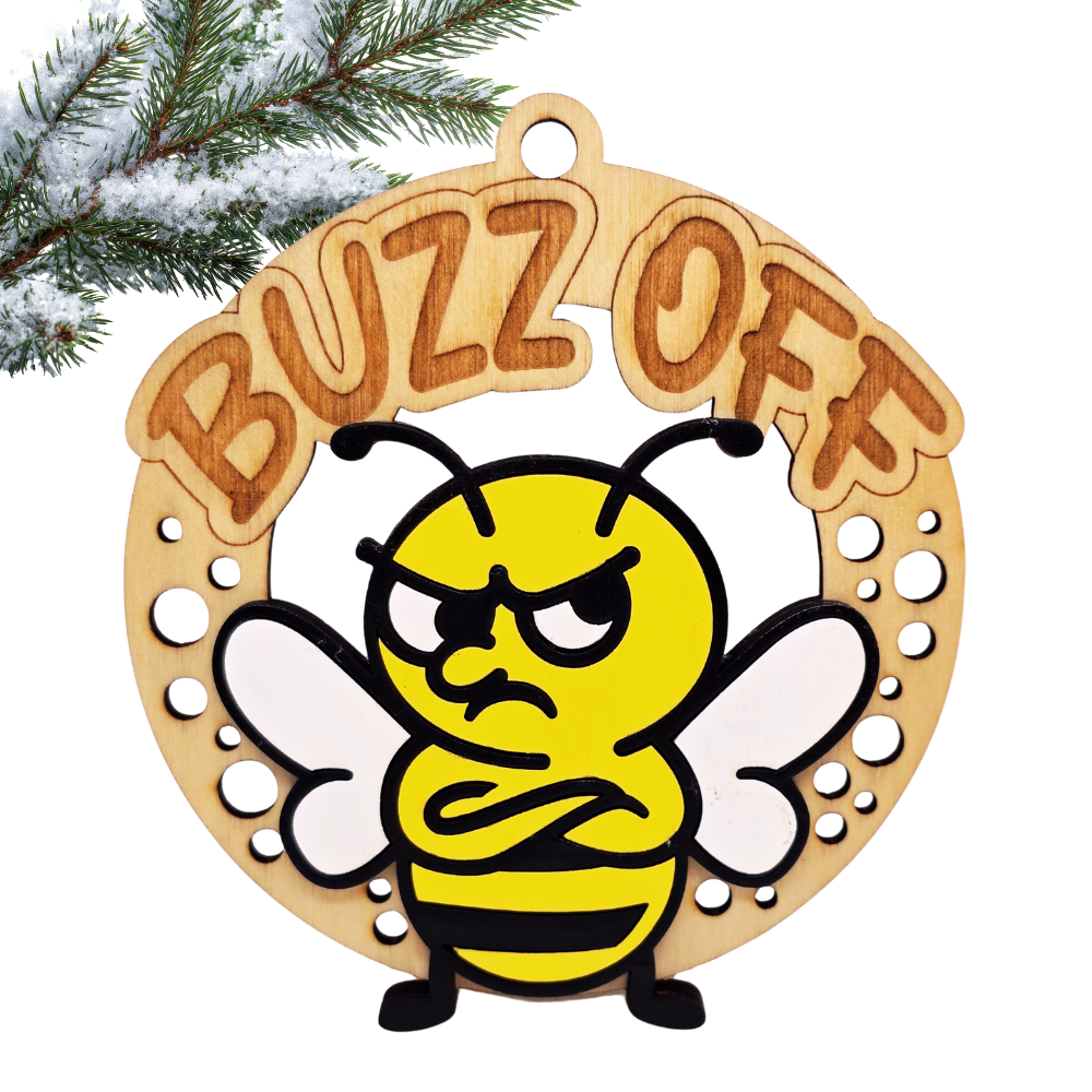 Christmas Funny Cheeky Wooden Ornament – 24 Designs Available
