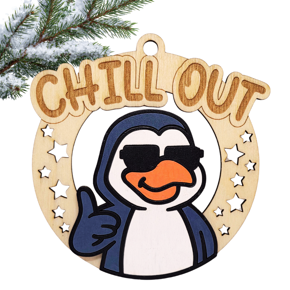 Christmas Funny Cheeky Wooden Ornament – 24 Designs Available
