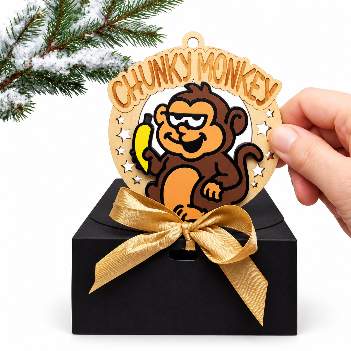 Christmas Funny Cheeky Wooden Ornament – 24 Designs Available