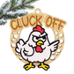 Christmas Funny Cheeky Wooden Ornament – 24 Designs Available