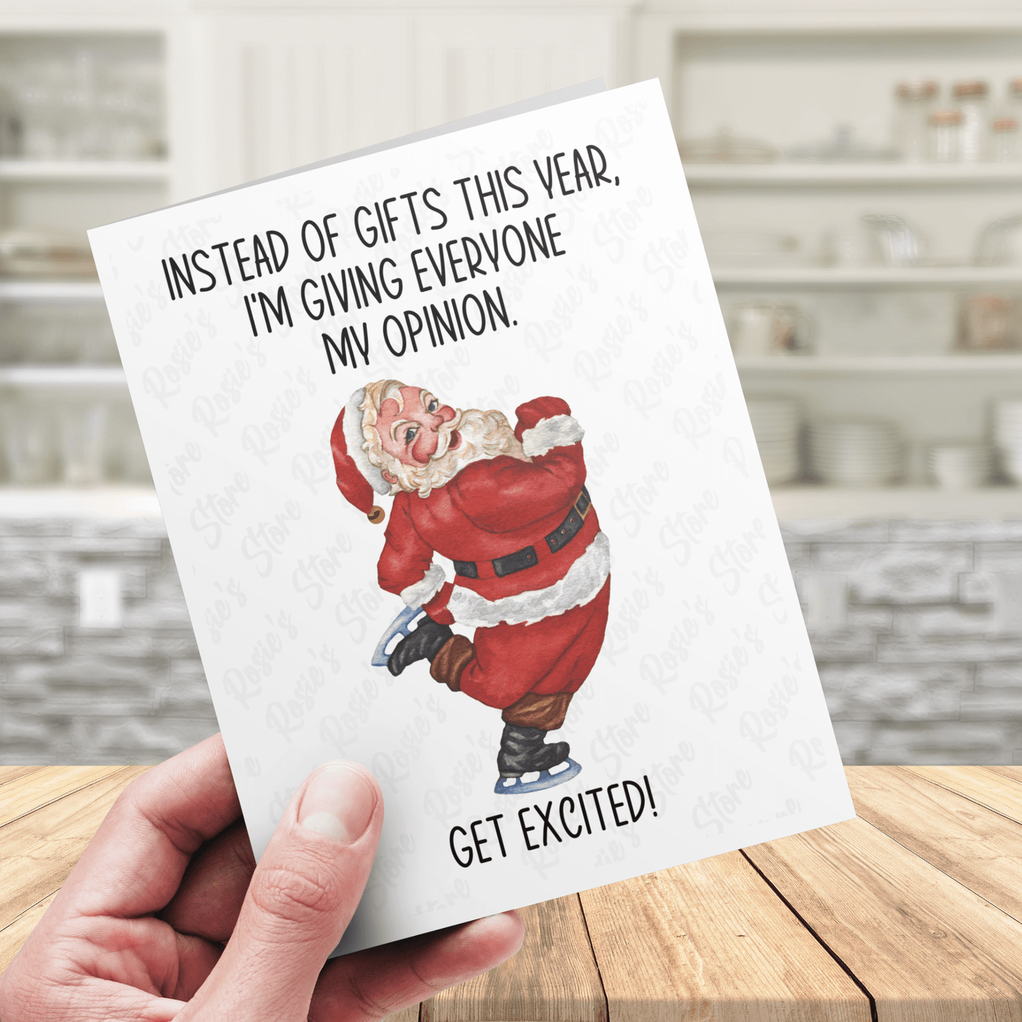 Christmas Greeting Card: Instead Of Gifts...