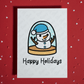 Christmas Greeting Card, Snowman: Happy Holidays