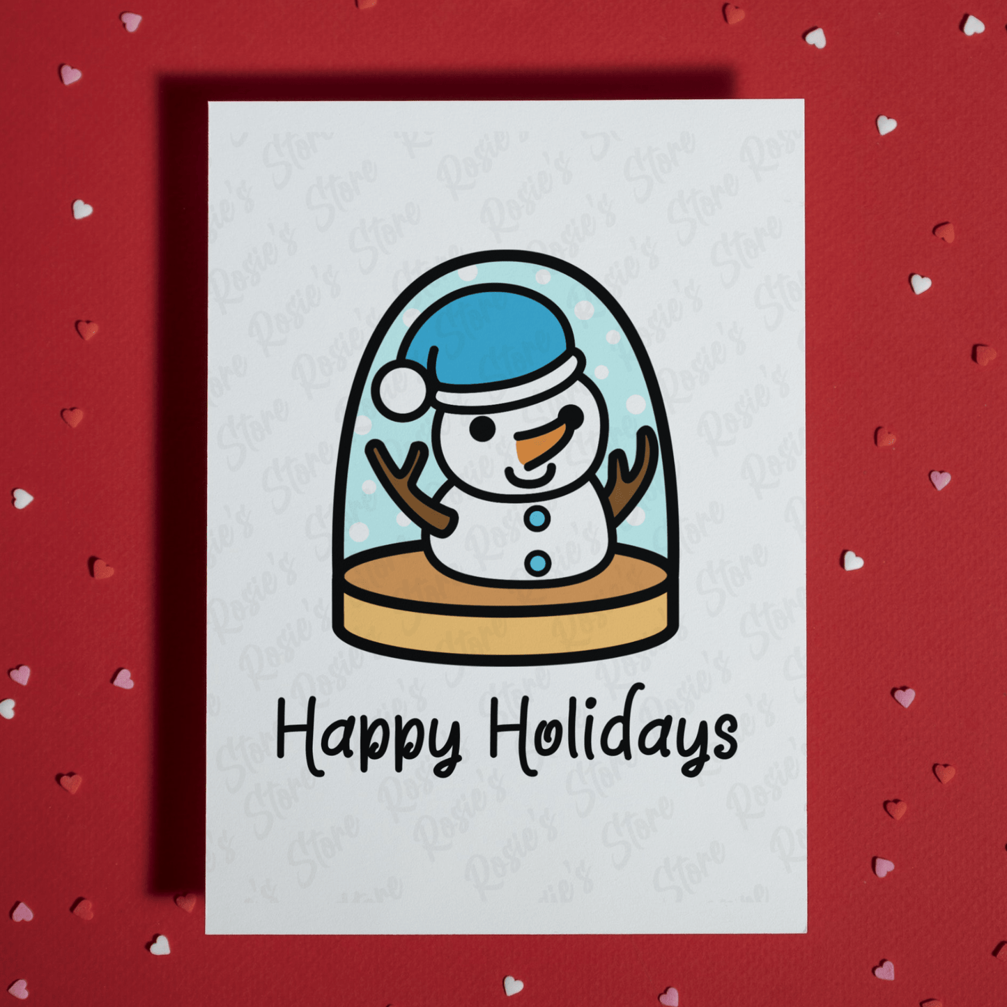 Christmas Greeting Card, Snowman: Happy Holidays