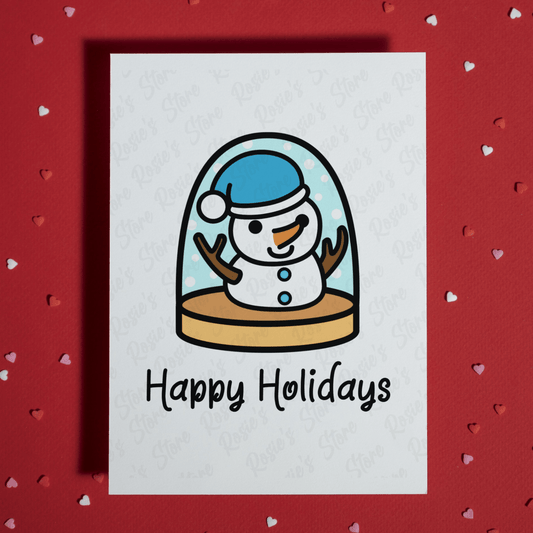 Christmas Greeting Card, Snowman: Happy Holidays