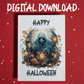 Halloween, Ghost And Lanterns Digital Greeting Card