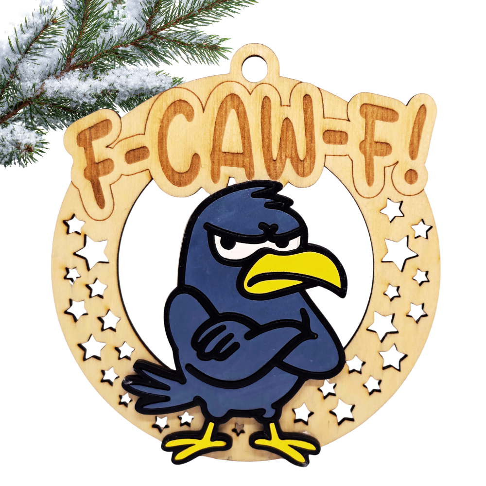 Christmas Funny Cheeky Wooden Ornament – 24 Designs Available