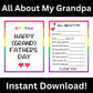 Grandpa Digital Card Happy (Grand)Father's Day: All About My...