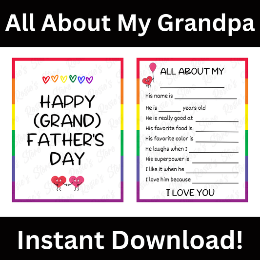 Grandpa Digital Card Happy (Grand)Father's Day: All About My...
