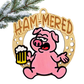 Christmas Funny Cheeky Wooden Ornament – 24 Designs Available