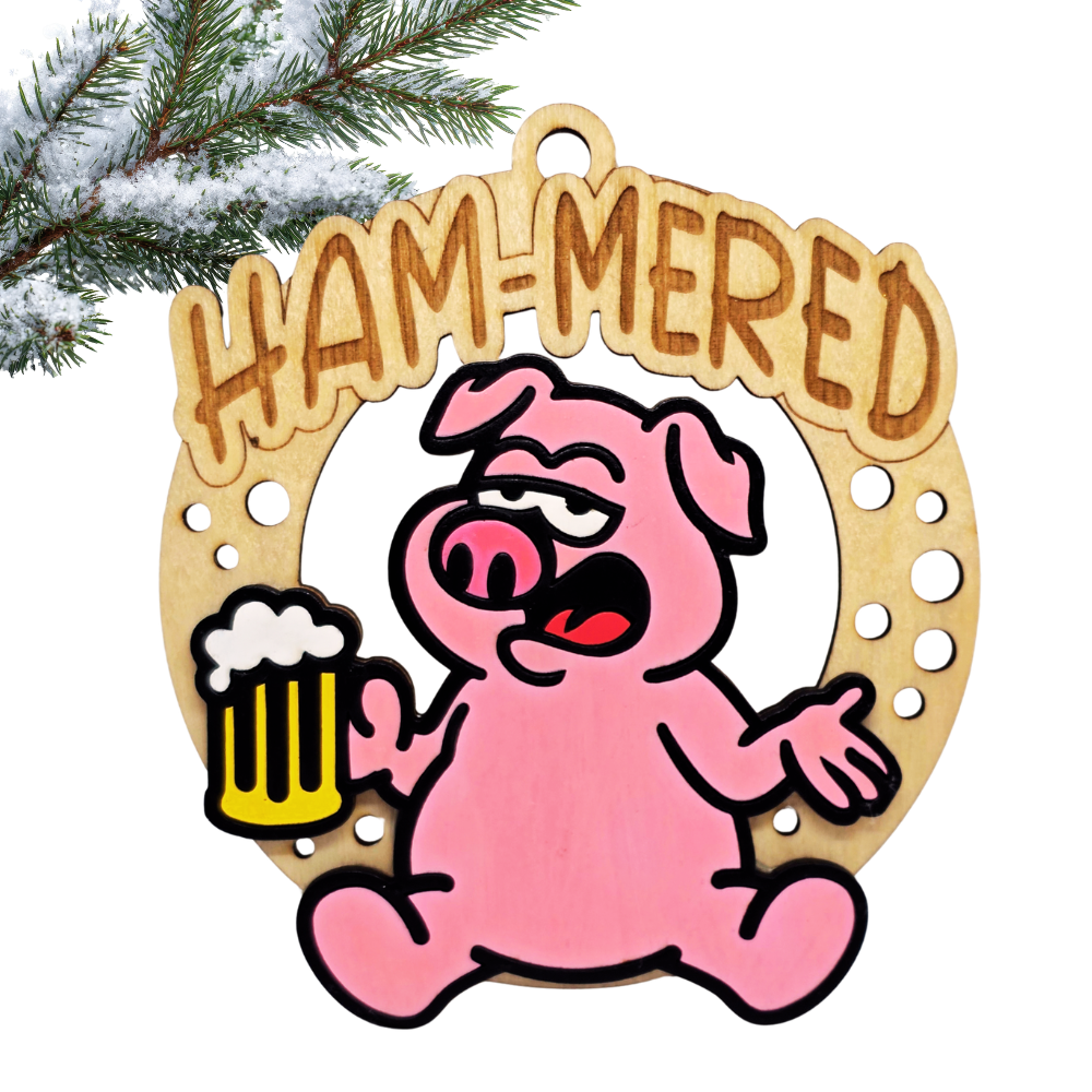 Christmas Funny Cheeky Wooden Ornament – 24 Designs Available