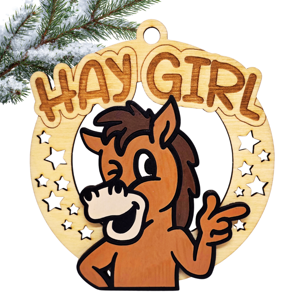 Christmas Funny Cheeky Wooden Ornament – 24 Designs Available