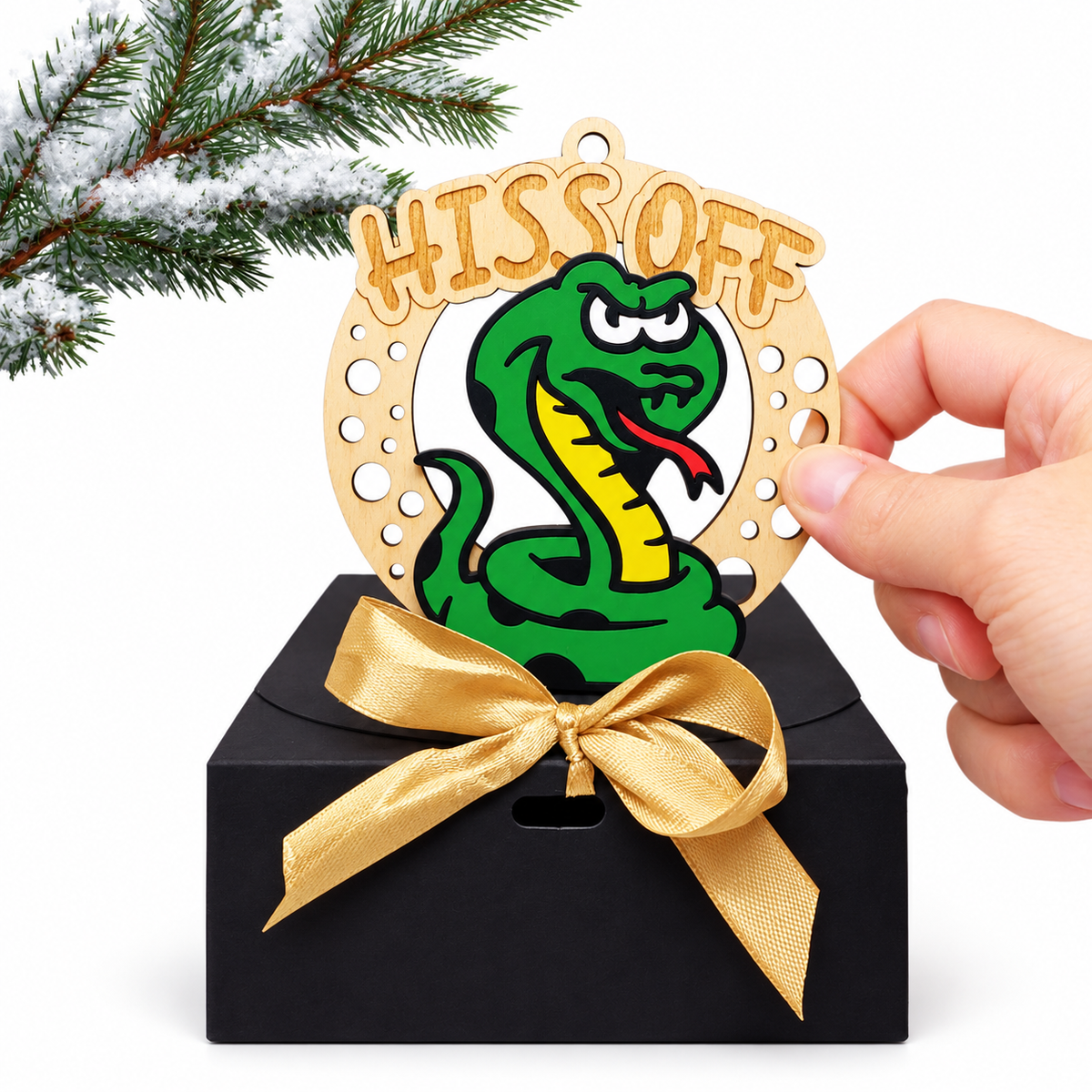 Christmas Funny Cheeky Wooden Ornament – 24 Designs Available