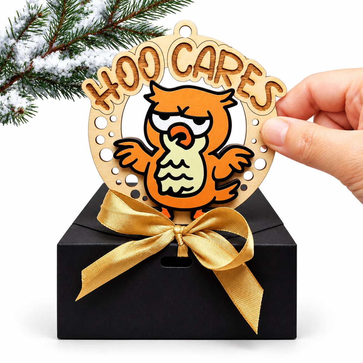Christmas Funny Cheeky Wooden Ornament – 24 Designs Available