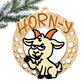 Christmas Funny Cheeky Wooden Ornament – 24 Designs Available