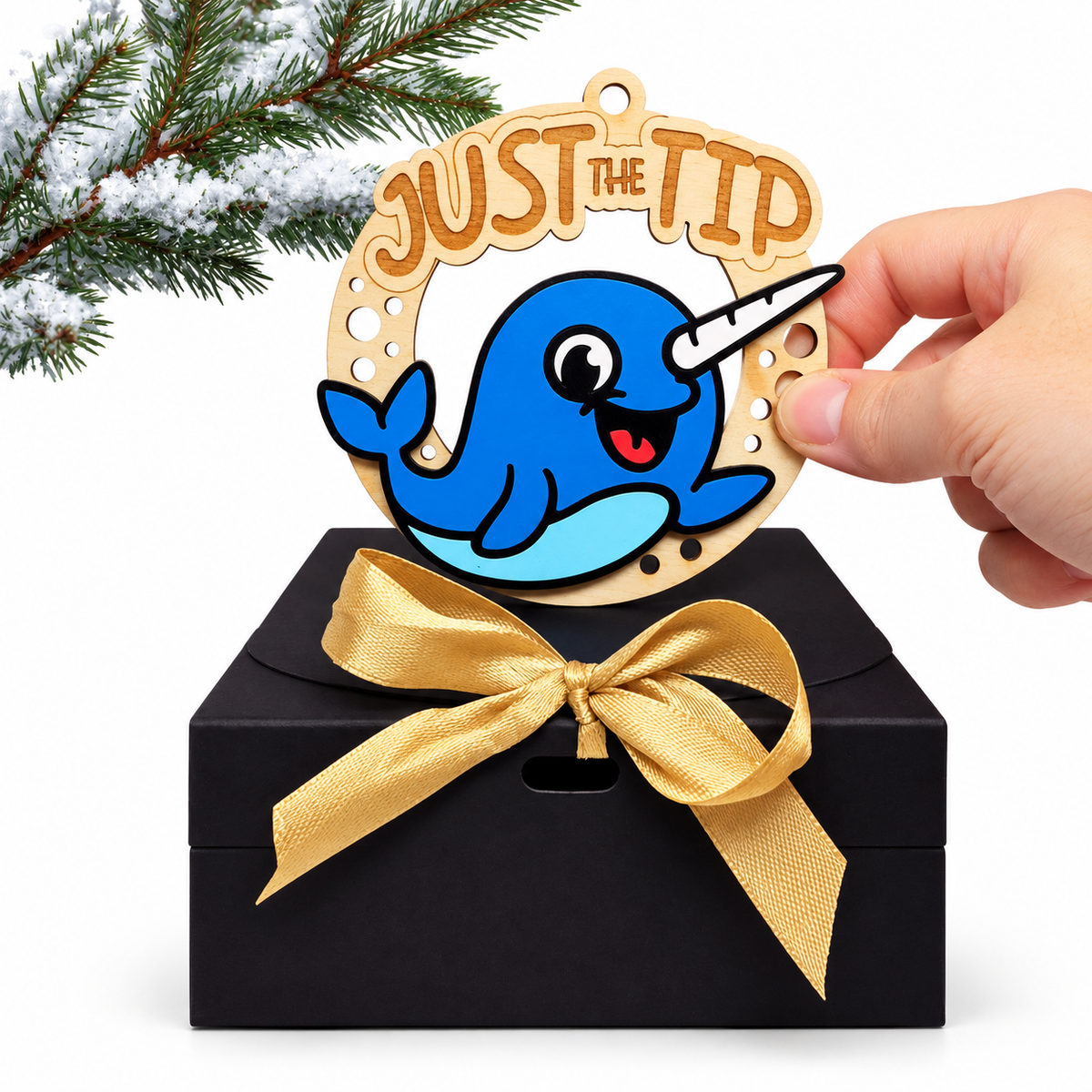 Christmas Funny Cheeky Wooden Ornament – 24 Designs Available