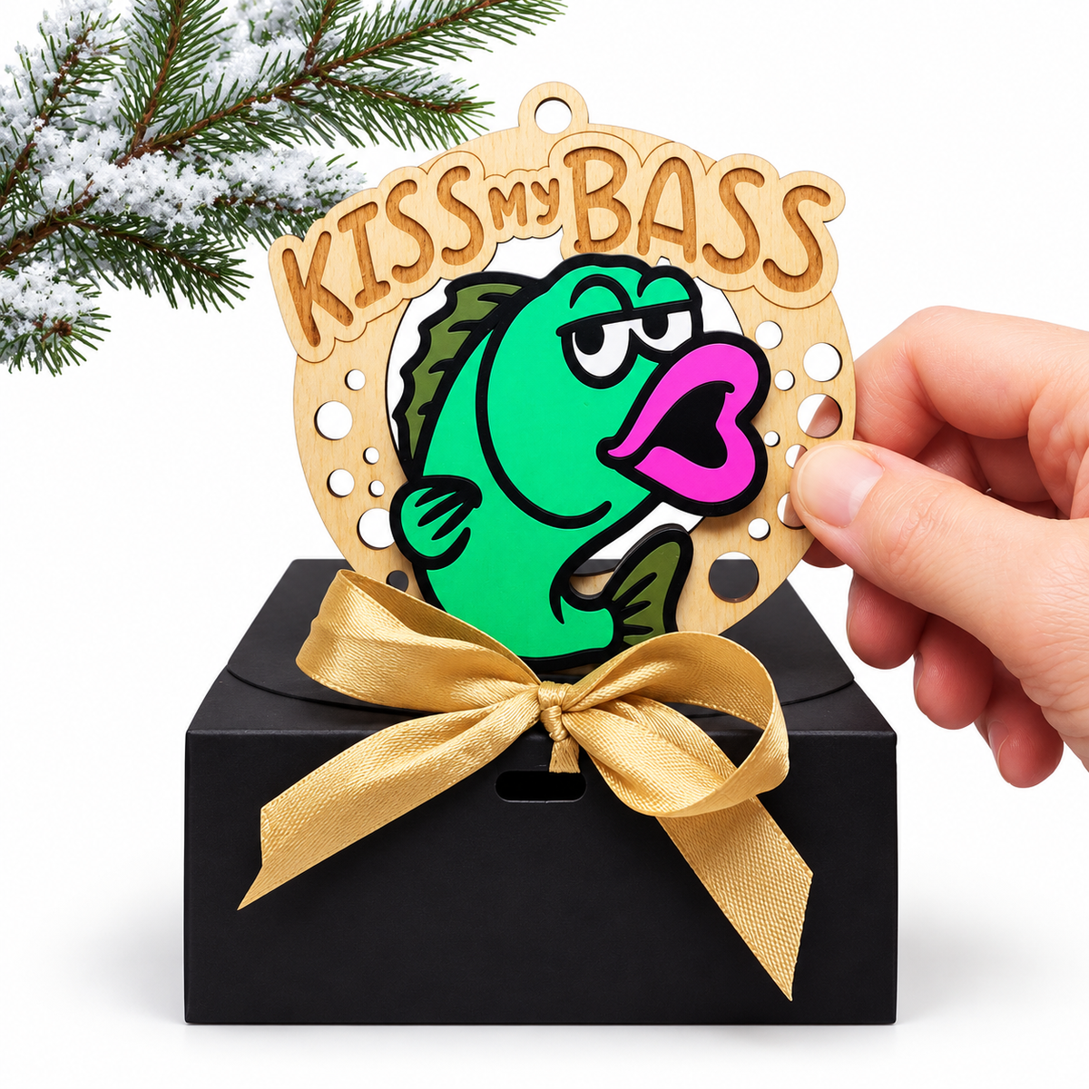 Christmas Funny Cheeky Wooden Ornament – 24 Designs Available