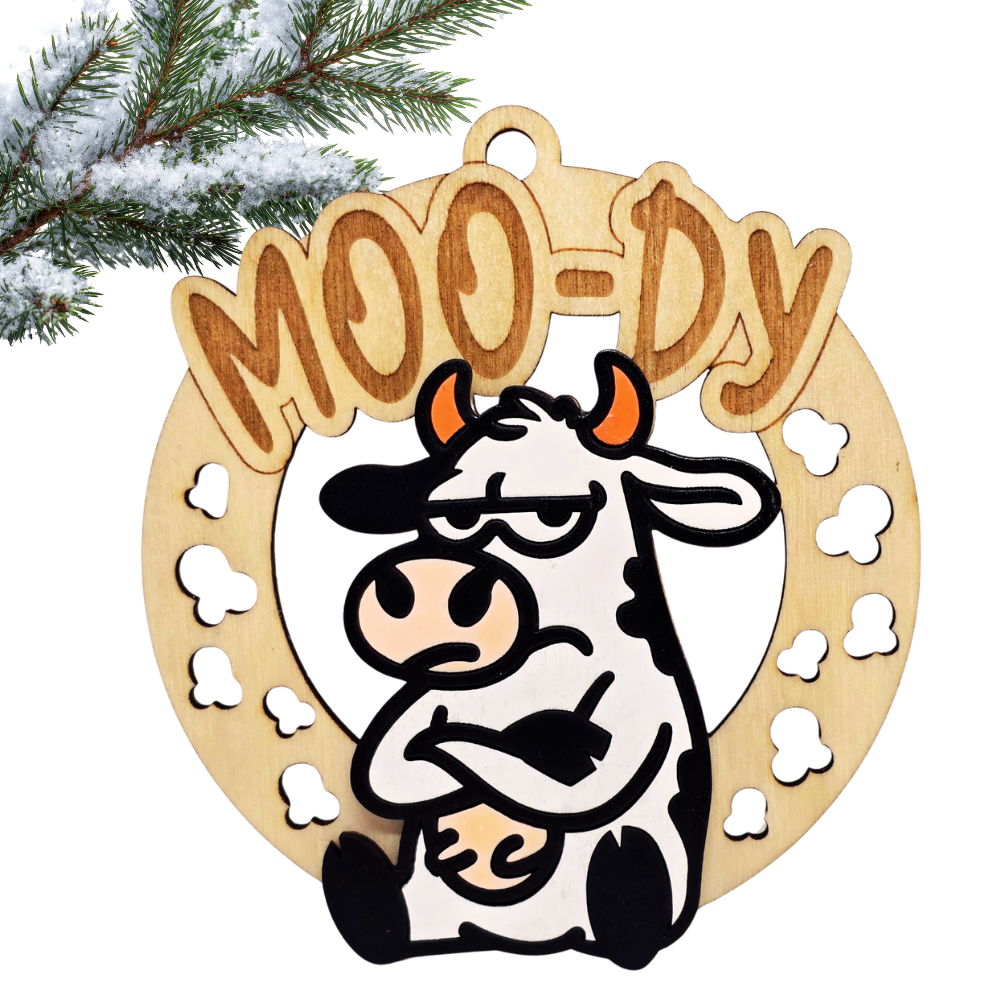 Christmas Funny Cheeky Wooden Ornament – 24 Designs Available