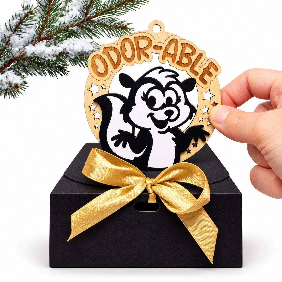 Christmas Funny Cheeky Wooden Ornament – 24 Designs Available