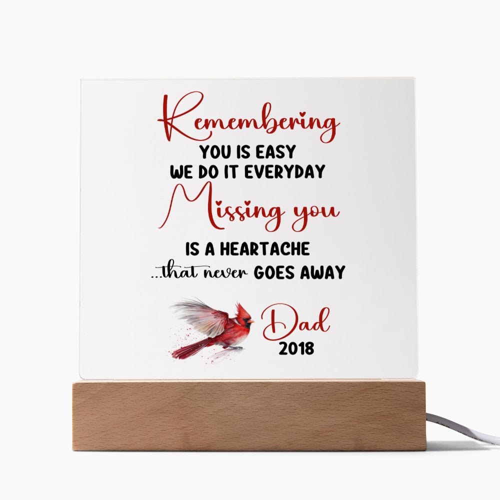 Memorial Custom Plaque: Remembering You Is Easy...