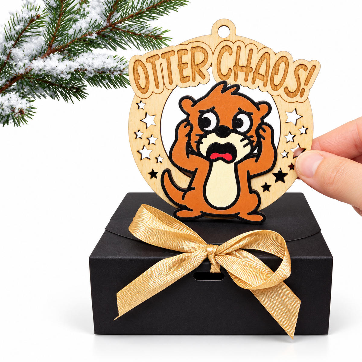 Christmas Funny Cheeky Wooden Ornament – 24 Designs Available