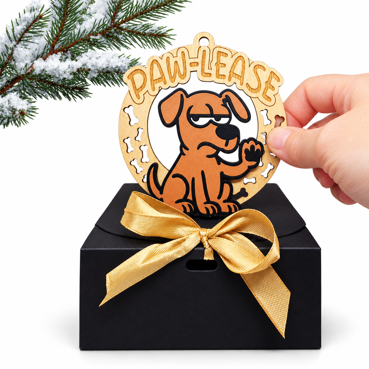 Christmas Funny Cheeky Wooden Ornament – 24 Designs Available