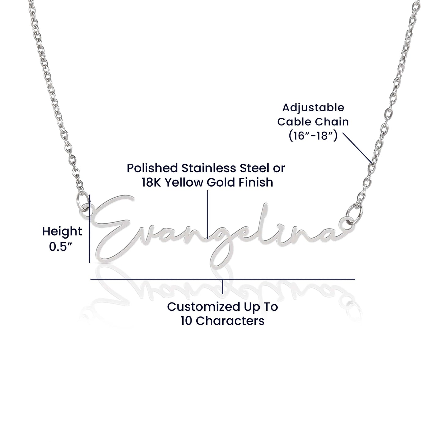 Bonus Daughter Gift From Bonus Dad, Signature Name Necklace: Straighten Your Crown