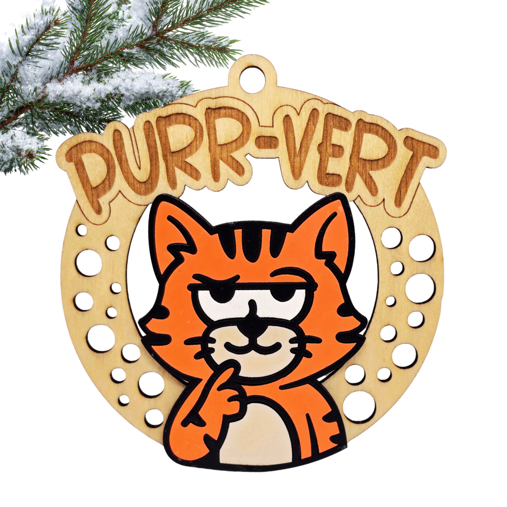 Christmas Funny Cheeky Wooden Ornament – 24 Designs Available