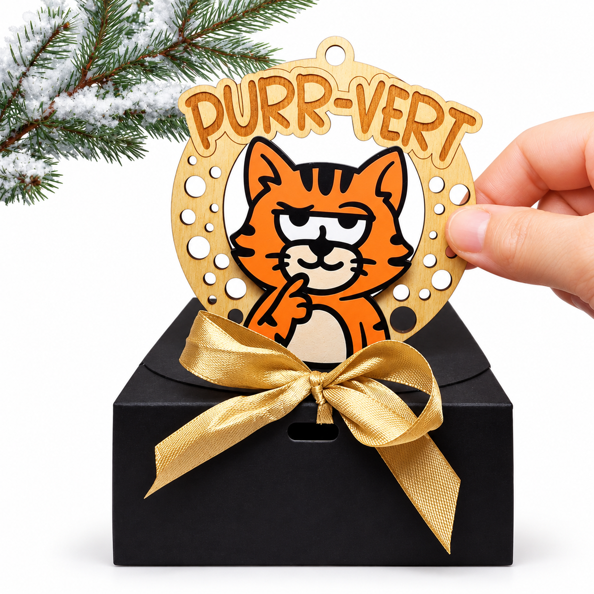 Christmas Funny Cheeky Wooden Ornament – 24 Designs Available