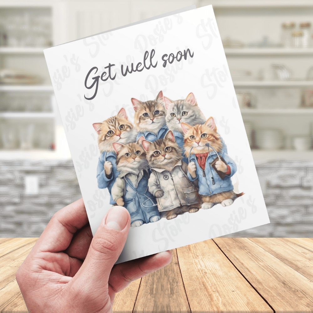 Get Well Soon Greeting Card: Cats