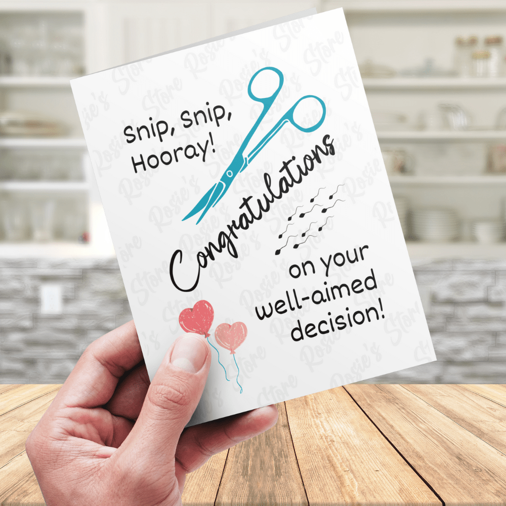 Vasectomy Card for Him: Snip, Snip, Hooray! Congratulations...