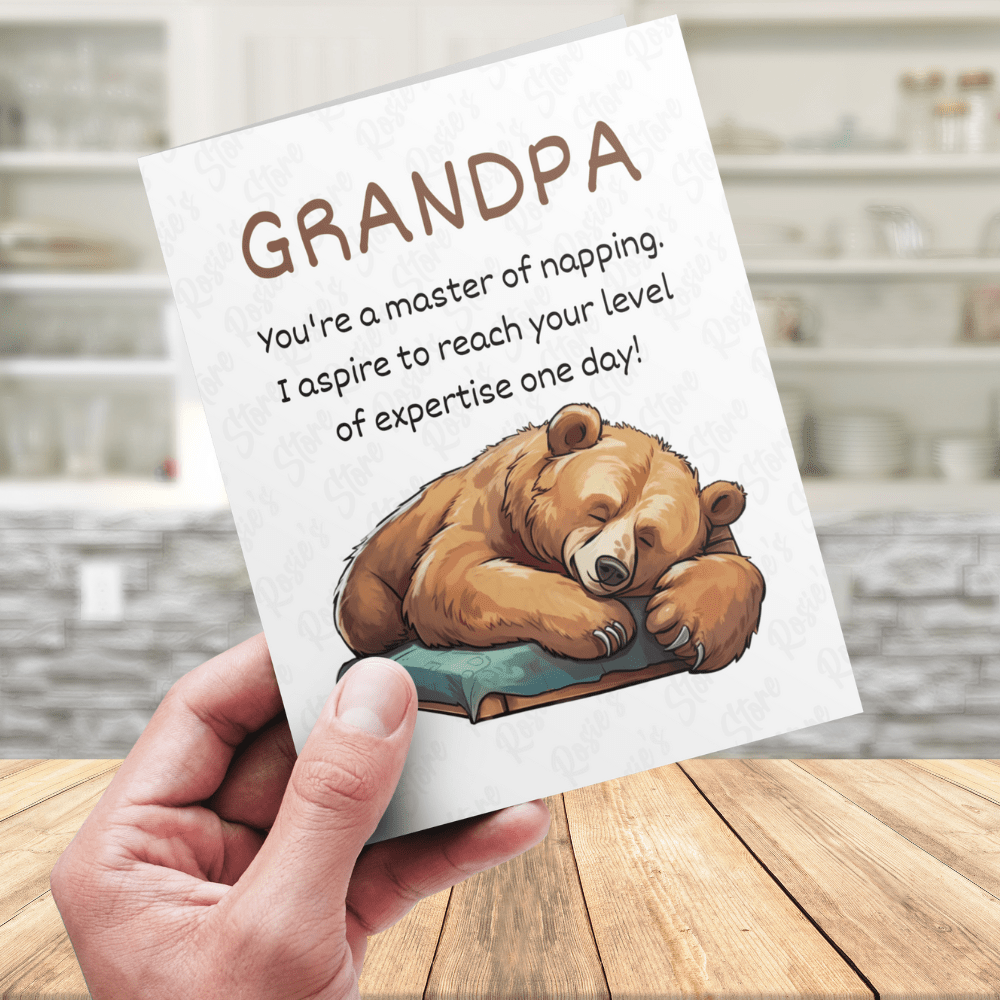 Grandpa Digital Greeting Card: Grandpa You're A Master Of Napping...