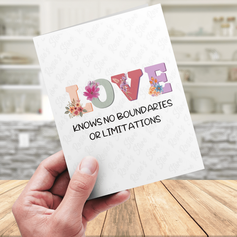 Blended Family Greeting Card: Love Know No Boundaries Or Limitations