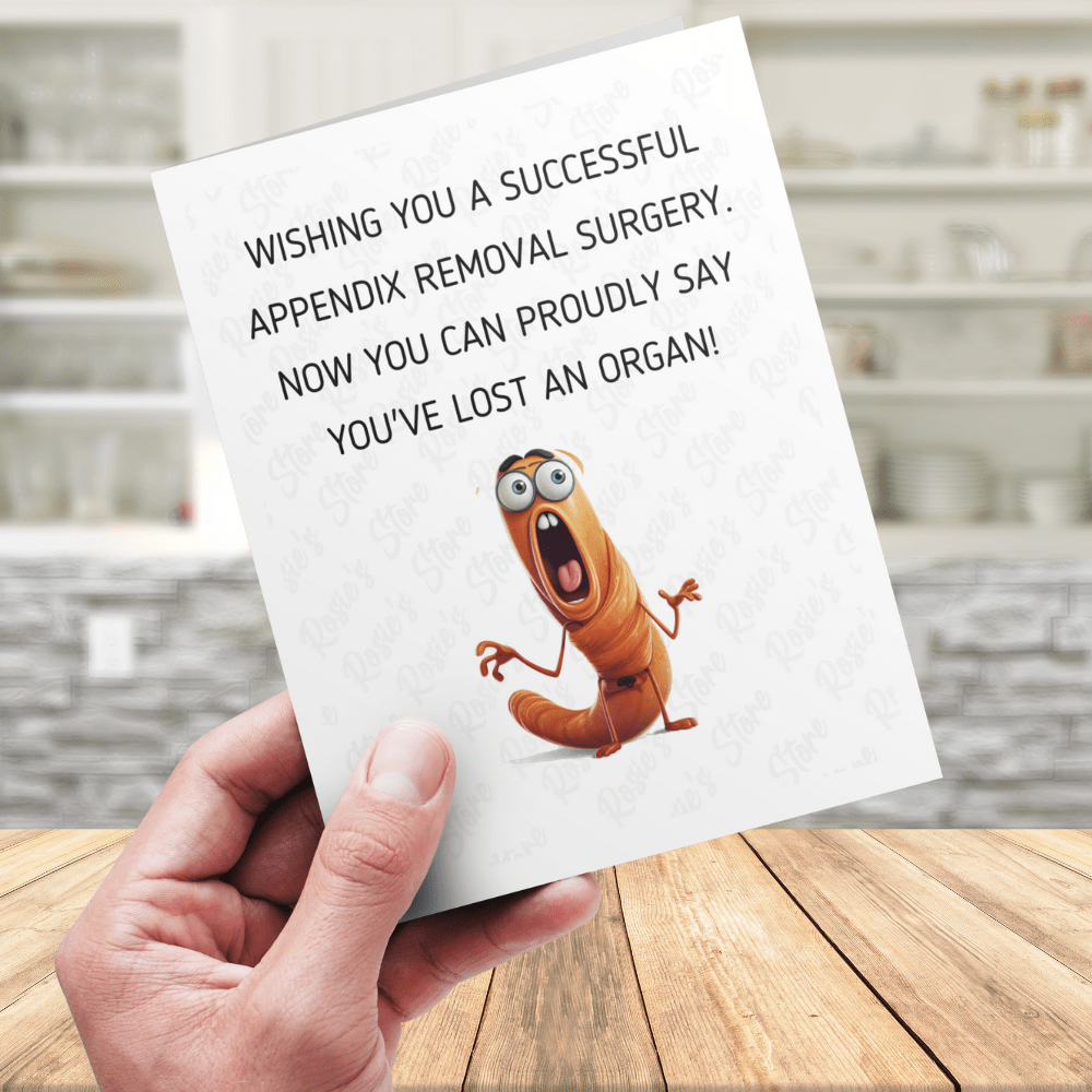 Appendix Greeting Card: Wishing you a successful appendix removal surgery...