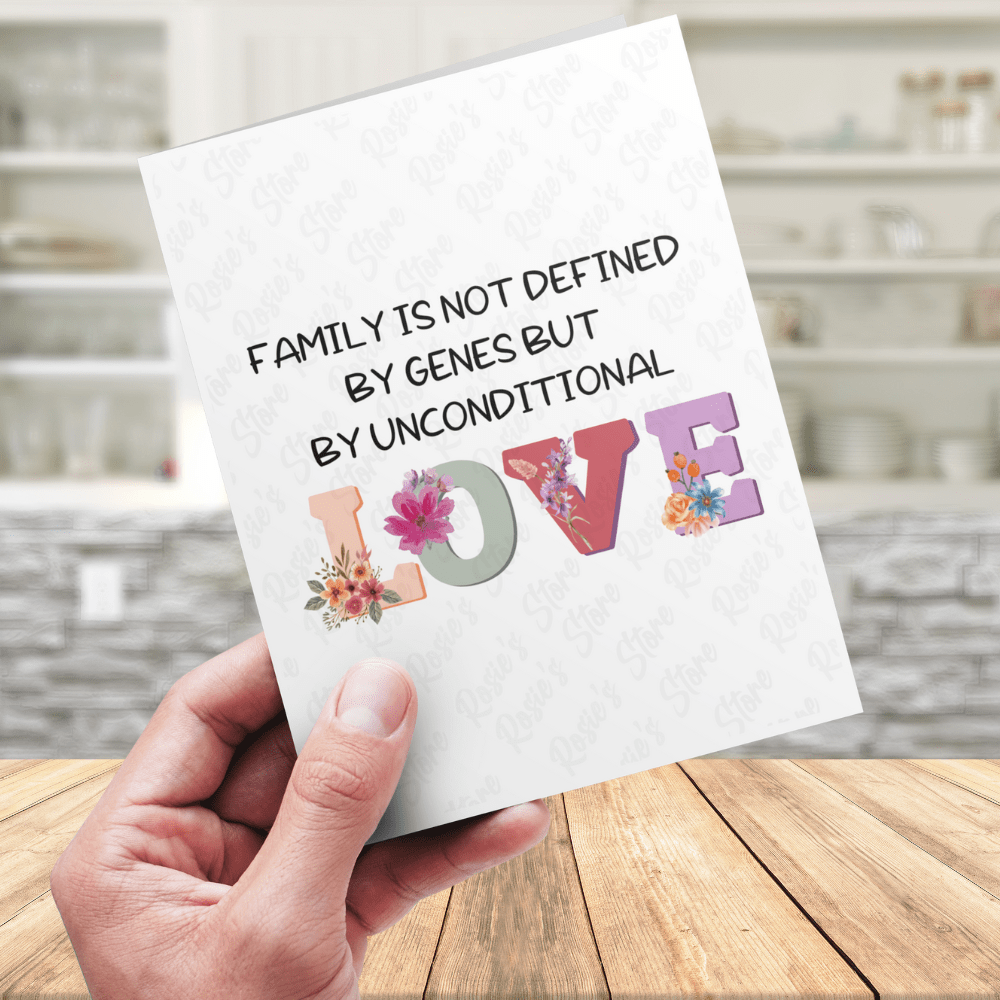 Blended Family Greeting Card: Family Is Not Defined By Genes...