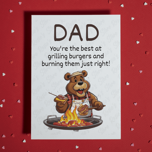 Dad Greeting Card: Dad You're The Best At Grilling...