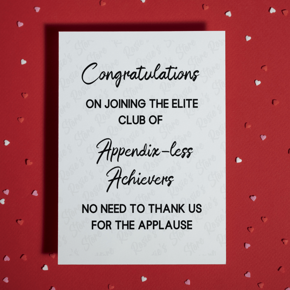 Appendix Greeting Card: The Elite Club...