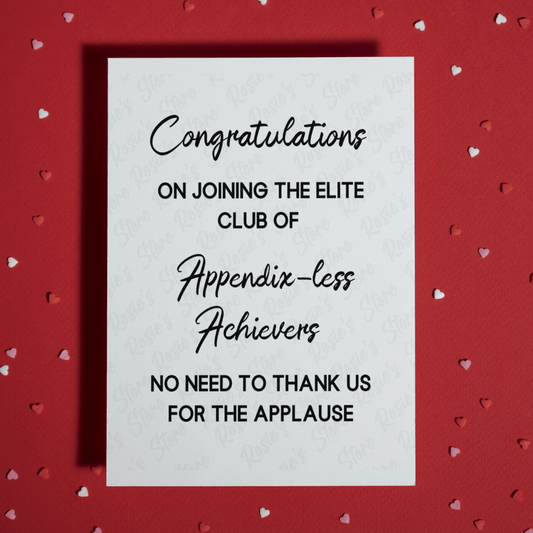 Appendix Greeting Card: The Elite Club...