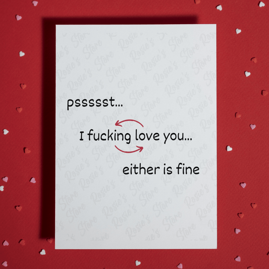 Couple Greeting Card: Pssssst....